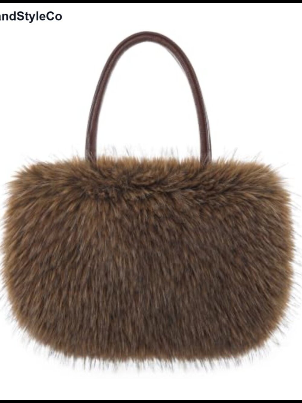 Women's Fuzzy Tote Bag Curly Faux Leather Shoulder Purse
